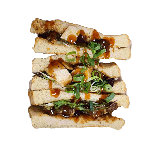 Meat and tofu sandwich