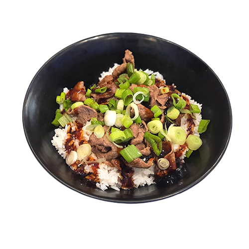 Sliced beef bowl