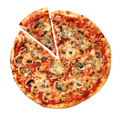 Pizza gorgonzola champignon