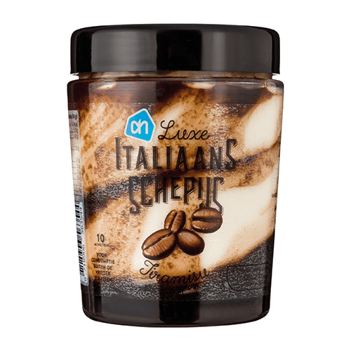 Italiaans schepijs tiramisu