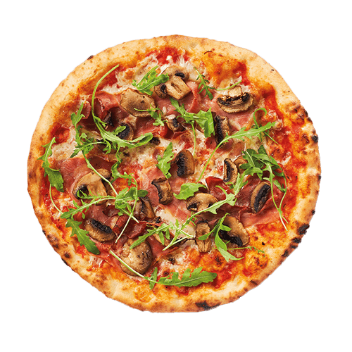 Pizza prosciutto champignon