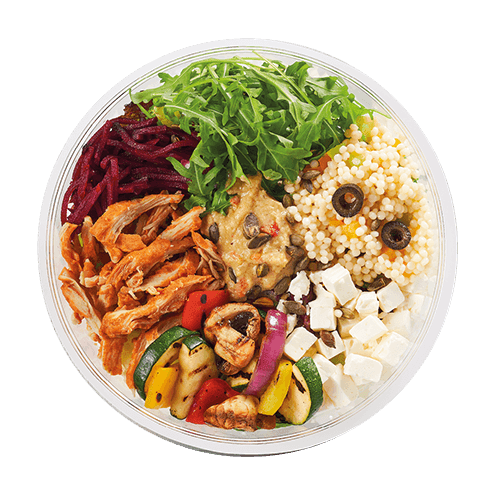 Pearl couscous chicken salad