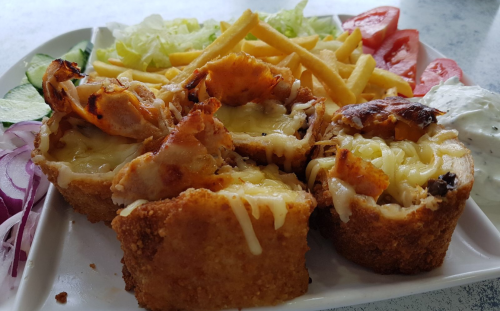 Chicken roll mini dish
