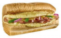 Omelet egg, ham and cheese footlong sub