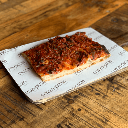 Eggplant- tomato tapenade slice