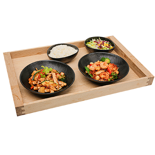 Kung Pao Chicken en Tornado Shrimp combo