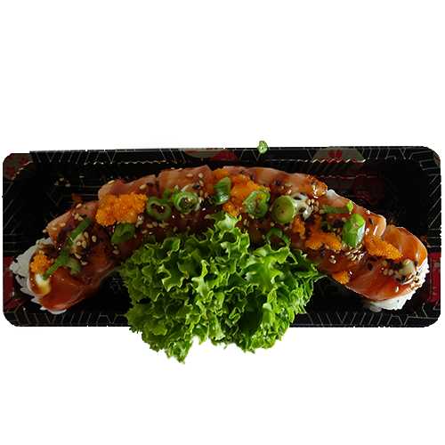 Soft shell salmon roll