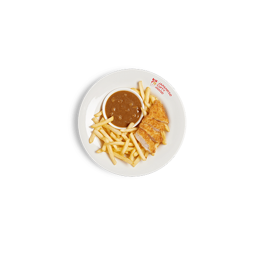 Chicken katsu with French fries