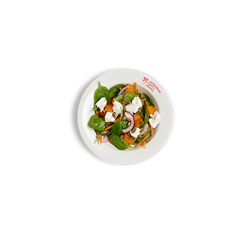 Baby spinach and goat cheese salad