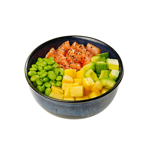 Salmon mango poke