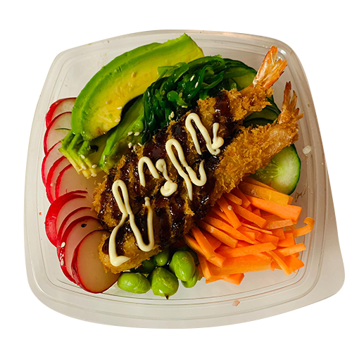 Garnaal poke bowl