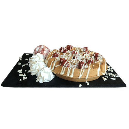 Luxury red velvet wafel