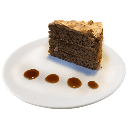 Triple coffee and walnut cake