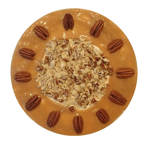Pecan caramel and white chocolate cake
