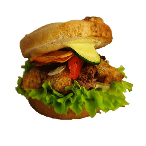 Crunchy chicken burger