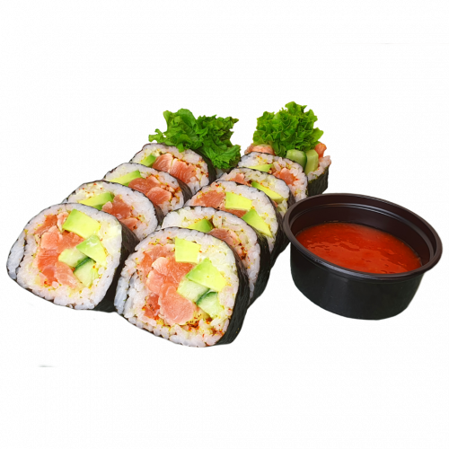 Spicy salmon futomaki