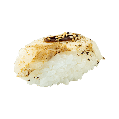 Geflambeerde zeebaars