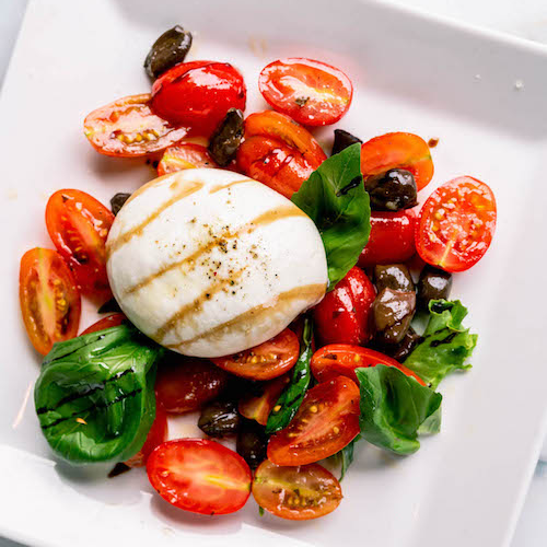 Burrata con pomodorini