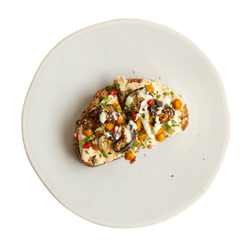 Hearty hummus toast