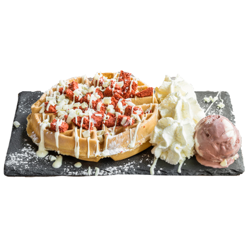 Luxury red velvet wafel