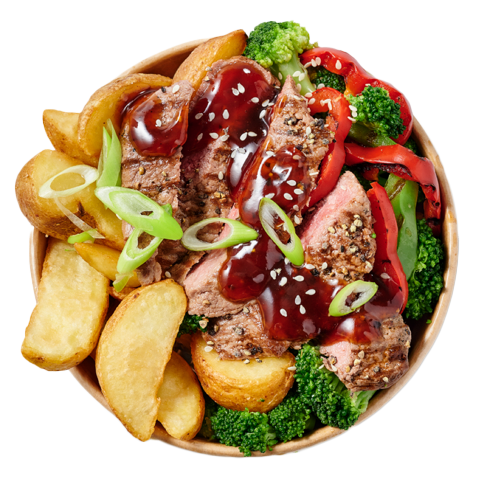 Beef yakitori bowl