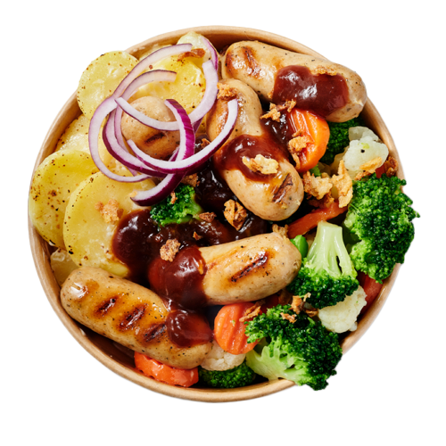 Homemade sausage bowl