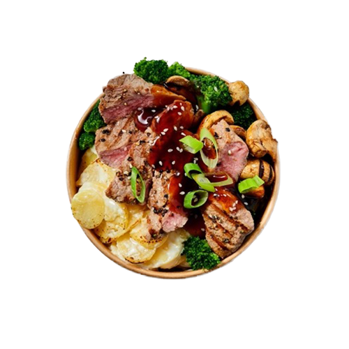 Beef teriyaki bowl vegetarisch