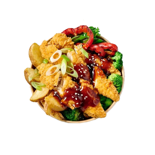 Chicken yakitori bowl vegetarisch