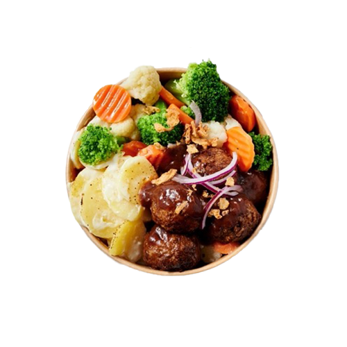 Classic meatball bowl vegetarisch