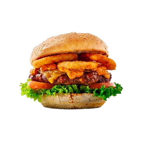 Cheesy onion burger vegan