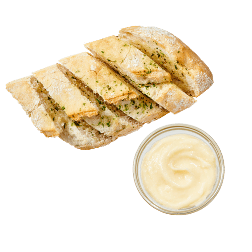 Garlic buttered ovenbroodje met aïoli