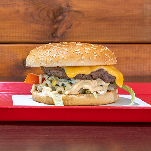 Cheddar cheeseburger