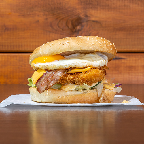 Chicken egg burger
