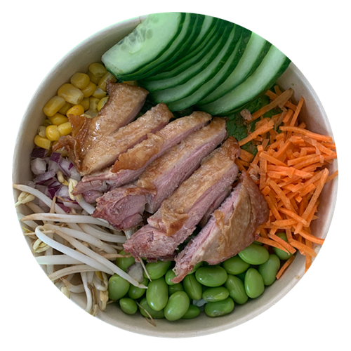 Pekingeend poke bowl