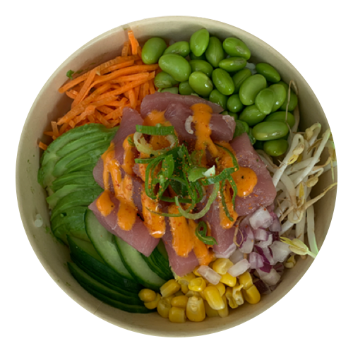 Spicy tuna poke bowl