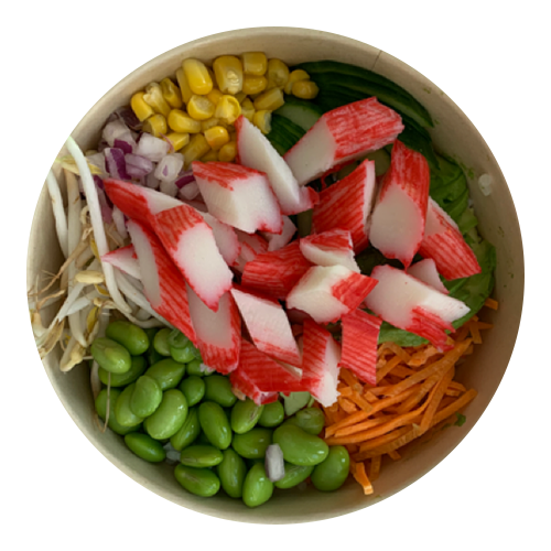 Surimi-crab poke bowl