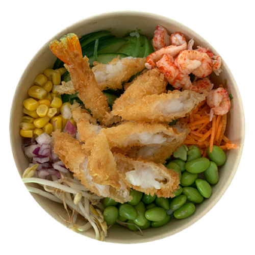 Tempura ebi poke bowl