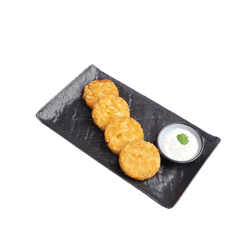 Aardappelkoeken met knoflooksaus