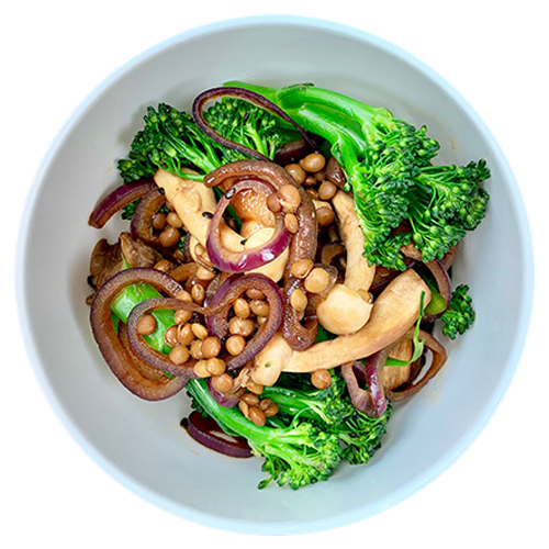 Sweet soy mushroom bowl