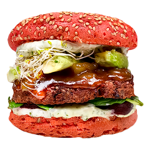 Red beet bean burger