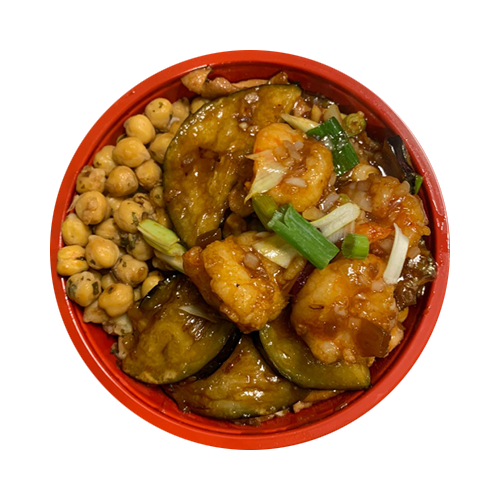 Aubergine gamba bowl