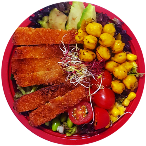 Crispy chicken saladebowl