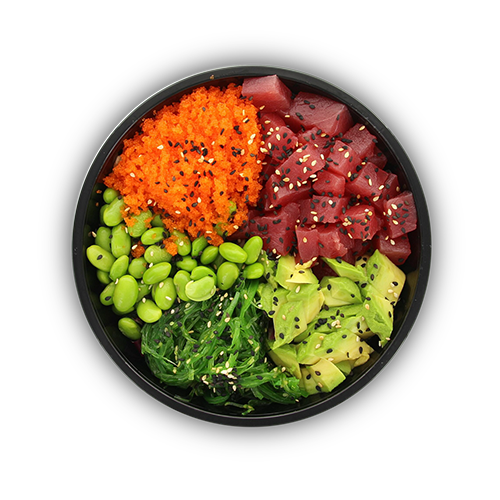 Flaming tuna poké bowl