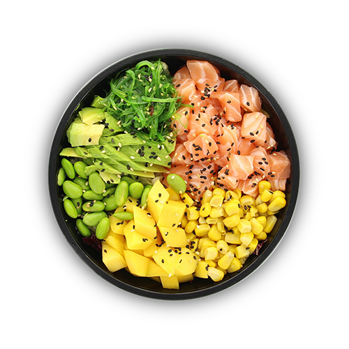Poppin' salmon poké bowl