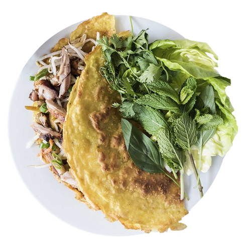 Banh xeo thit ga