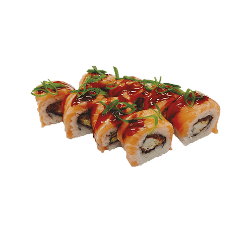Soft shell salmon roll