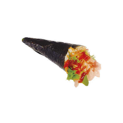 Spicy salmon handroll