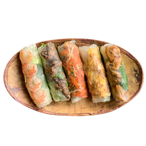 5 verse handgemaakte springrolls naar keuze
