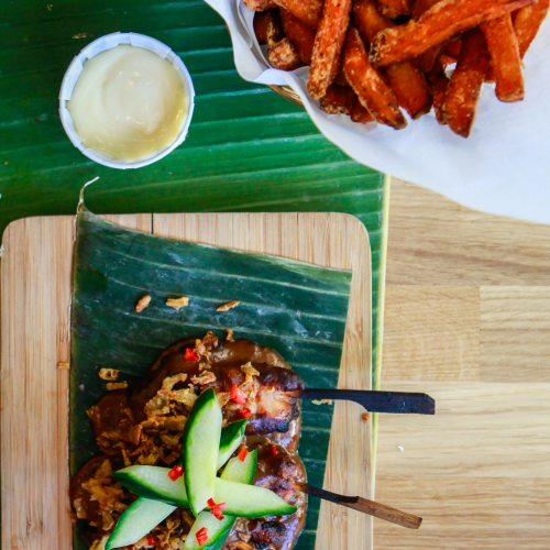 Chicken on skewers menu