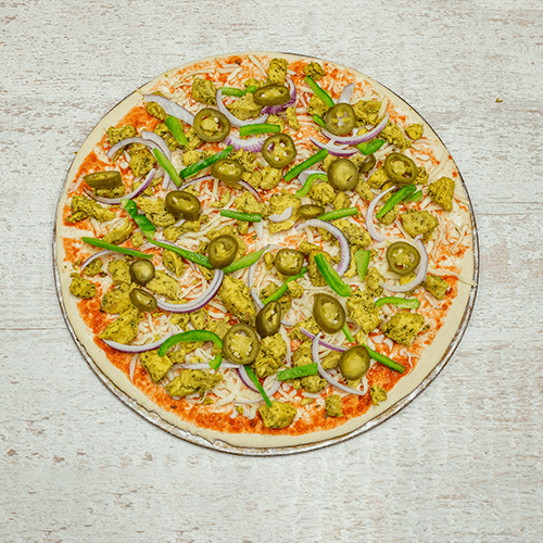 Chicken breast hot special pizza